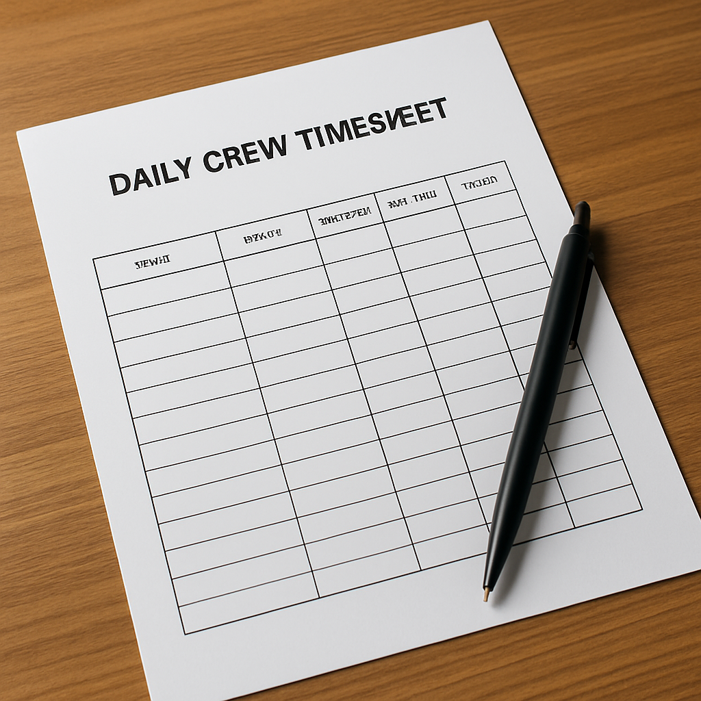 Daily Crew Timesheet