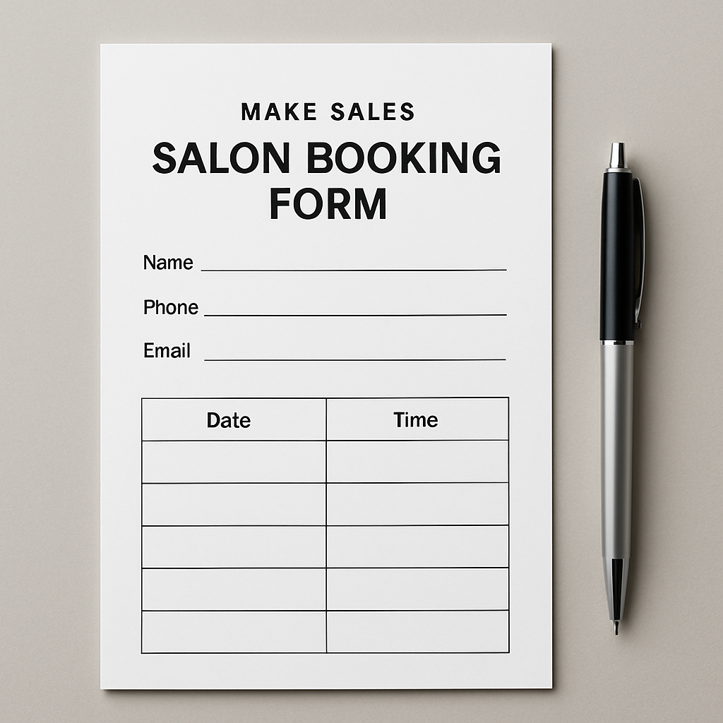 Salon Booking Form